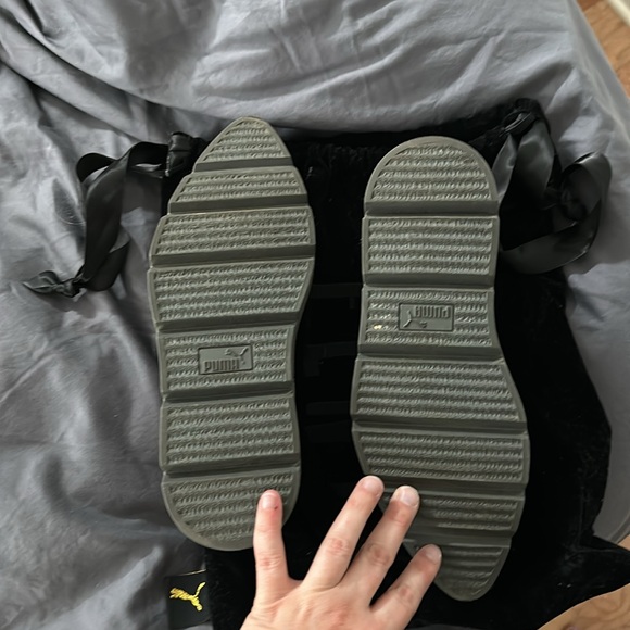 Fenty x Puma patent platform creeper, size 8.5, grey. - Picture 4 of 5